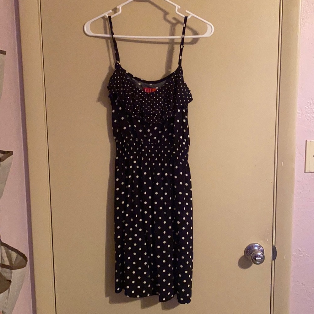 ELLE polka dot mini dress with pockets. Size M